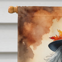 Load image into Gallery viewer, Grey Silver Poodle Thanksgiving House Flag