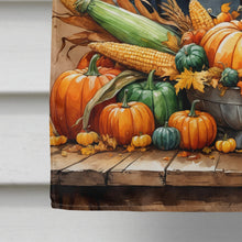 Load image into Gallery viewer, Grey Silver Poodle Thanksgiving House Flag