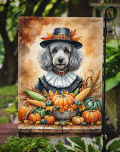 Load image into Gallery viewer, Grey Silver Poodle Thanksgiving Garden Flag