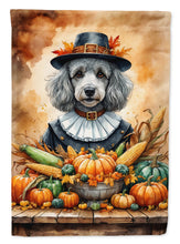 Load image into Gallery viewer, Grey Silver Poodle Thanksgiving Garden Flag