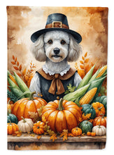 Load image into Gallery viewer, White Poodle Thanksgiving House Flag