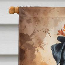 Load image into Gallery viewer, Black Pug Thanksgiving House Flag
