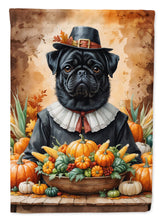 Load image into Gallery viewer, Black Pug Thanksgiving Garden Flag