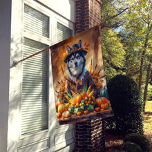 Load image into Gallery viewer, Siberian Husky Thanksgiving House Flag