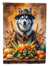 Load image into Gallery viewer, Siberian Husky Thanksgiving House Flag