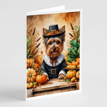 Load image into Gallery viewer, Yorkshire Terrier Thanksgiving Greeting Cards Pack of 8
