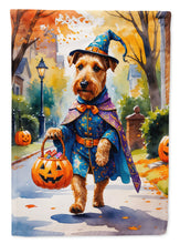 Load image into Gallery viewer, Airedale Terrier Halloween Trick or Treat House Flag