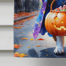 Load image into Gallery viewer, Akita Halloween Trick or Treat House Flag