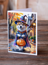 Load image into Gallery viewer, Akita Halloween Trick or Treat Greeting Cards Pack of 8