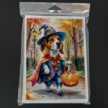Load image into Gallery viewer, Beagle Halloween Trick or Treat Greeting Cards Pack of 8
