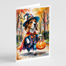 Load image into Gallery viewer, Beagle Halloween Trick or Treat Greeting Cards Pack of 8