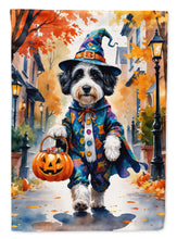 Load image into Gallery viewer, Bernedoodle Halloween Trick or Treat House Flag