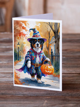 Load image into Gallery viewer, Bernese Mountain Dog Halloween Trick or Treat Greeting Cards Pack of 8