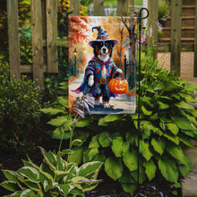 Load image into Gallery viewer, Bernese Mountain Dog Halloween Trick or Treat Garden Flag