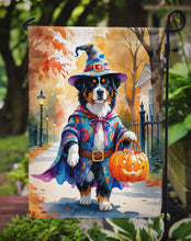 Load image into Gallery viewer, Bernese Mountain Dog Halloween Trick or Treat Garden Flag
