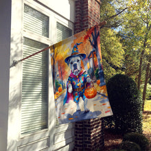Load image into Gallery viewer, White Boxer Halloween Trick or Treat House Flag