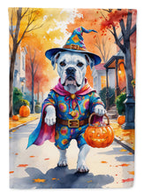 Load image into Gallery viewer, White Boxer Halloween Trick or Treat House Flag