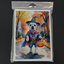Load image into Gallery viewer, White Boxer Halloween Trick or Treat Greeting Cards Pack of 8
