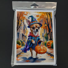 Load image into Gallery viewer, Chihuahua Halloween Trick or Treat Greeting Cards Pack of 8