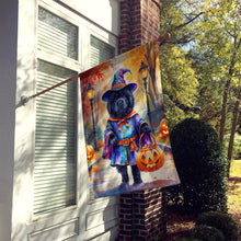 Load image into Gallery viewer, Black Chow Chow Halloween Trick or Treat House Flag