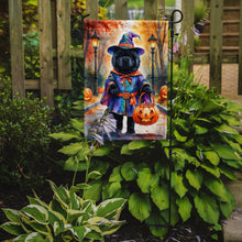 Load image into Gallery viewer, Black Chow Chow Halloween Trick or Treat Garden Flag