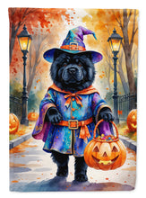 Load image into Gallery viewer, Black Chow Chow Halloween Trick or Treat Garden Flag