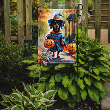 Load image into Gallery viewer, Dachshund Halloween Trick or Treat Garden Flag