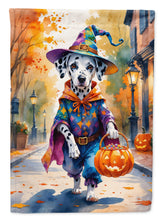Load image into Gallery viewer, Dalmatian Halloween Trick or Treat House Flag