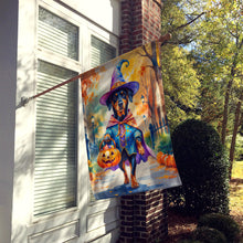 Load image into Gallery viewer, Doberman Pinscher Halloween Trick or Treat House Flag