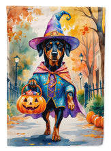 Load image into Gallery viewer, Doberman Pinscher Halloween Trick or Treat House Flag