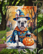 Load image into Gallery viewer, White French Bulldog Halloween Trick or Treat Garden Flag