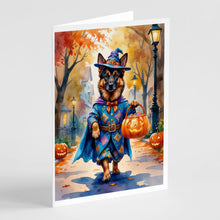 Load image into Gallery viewer, German Shepherd Halloween Trick or Treat Greeting Cards Pack of 8