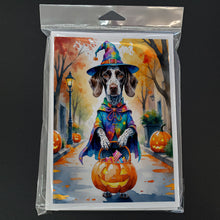 Load image into Gallery viewer, German Shorthaired Pointer Halloween Trick or Treat Greeting Cards Pack of 8