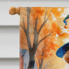 Load image into Gallery viewer, Golden Retriever Halloween Trick or Treat House Flag