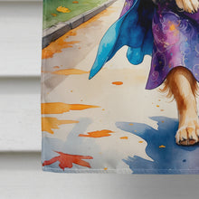 Load image into Gallery viewer, Golden Retriever Halloween Trick or Treat House Flag