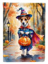 Load image into Gallery viewer, Jack Russell Terrier Halloween Trick or Treat House Flag