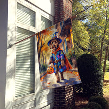 Load image into Gallery viewer, Chocolate Labradoodle Halloween Trick or Treat House Flag