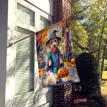 Load image into Gallery viewer, Labradoodle Halloween Trick or Treat House Flag