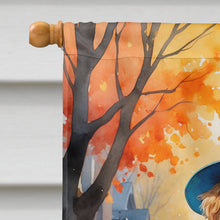 Load image into Gallery viewer, Labradoodle Halloween Trick or Treat House Flag