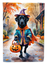 Load image into Gallery viewer, Black Labrador Retriever Halloween Trick or Treat House Flag