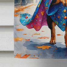 Load image into Gallery viewer, Miniature Pinscher Halloween Trick or Treat House Flag