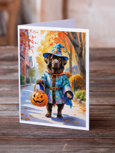 Load image into Gallery viewer, Chocolate Newfoundland Halloween Trick or Treat Greeting Cards Pack of 8