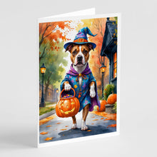 Load image into Gallery viewer, Pit Bull Terrier Halloween Trick or Treat Greeting Cards Pack of 8