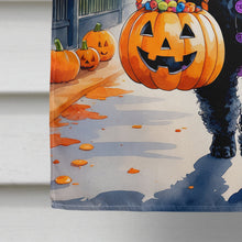 Load image into Gallery viewer, Black Poodle Halloween Trick or Treat House Flag