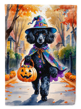 Load image into Gallery viewer, Black Poodle Halloween Trick or Treat Garden Flag