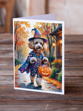 Load image into Gallery viewer, Poodle Halloween Trick or Treat Greeting Cards Pack of 8