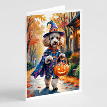 Load image into Gallery viewer, Poodle Halloween Trick or Treat Greeting Cards Pack of 8
