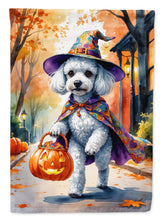 Load image into Gallery viewer, White Poodle Halloween Trick or Treat House Flag
