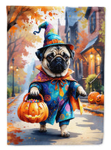 Load image into Gallery viewer, Pug Halloween Trick or Treat Garden Flag