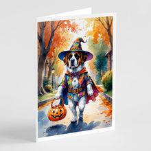 Load image into Gallery viewer, Saint Bernard Halloween Trick or Treat Greeting Cards Pack of 8